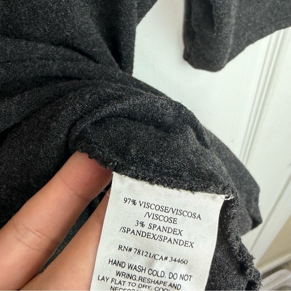 Eileen Fisher Charcoal Gray Sweater Top - Picture 3 of 4